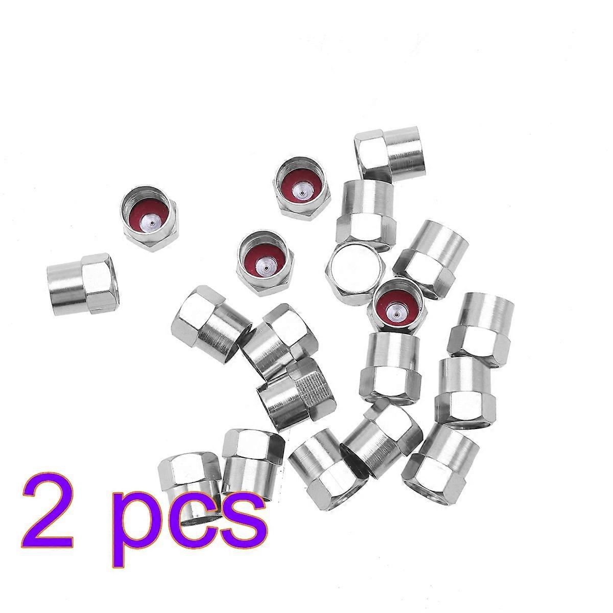 Bicycle Half Hexagon Cap for Tire Stem Protection 40Pcs Silver Auto Caps