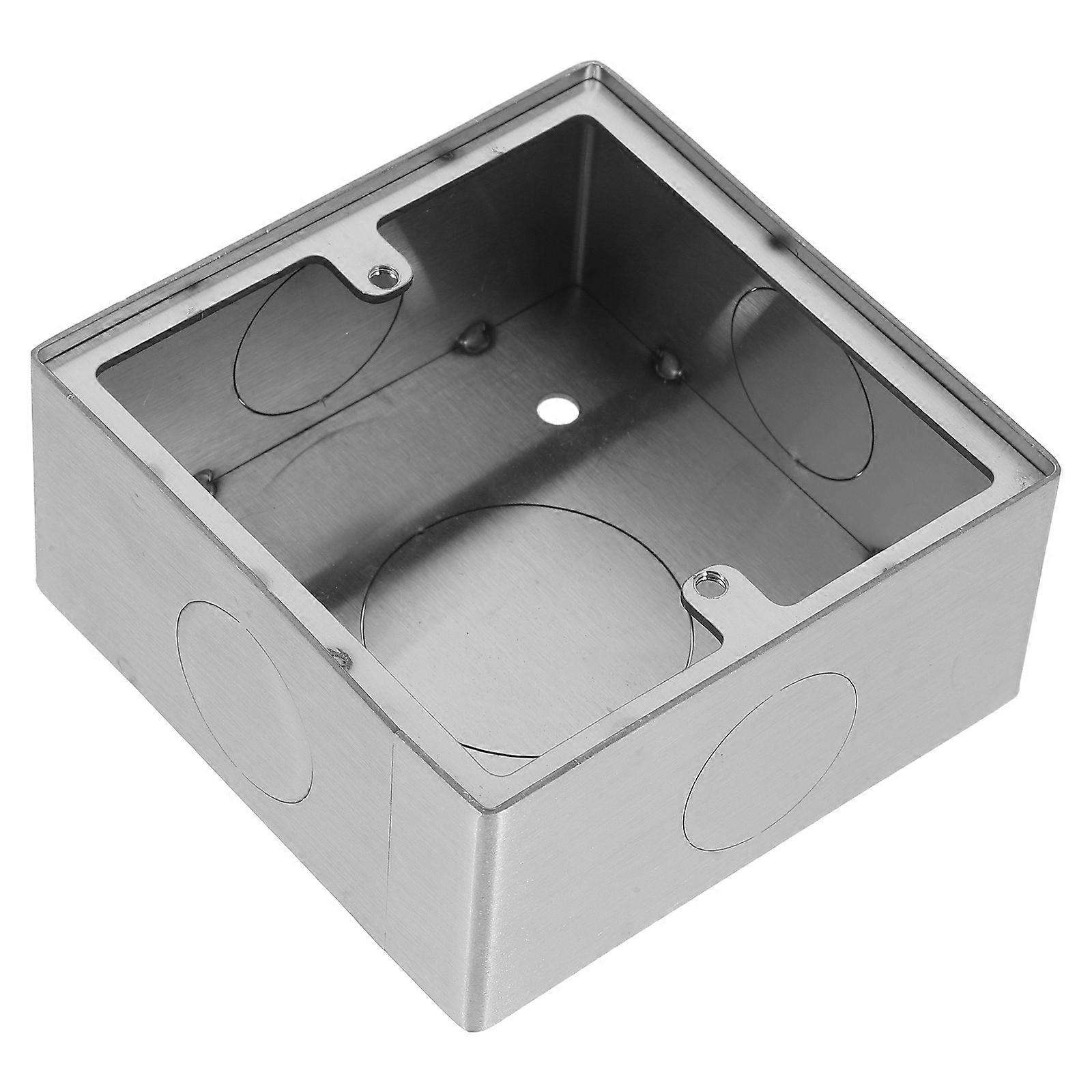 Wall Socket Box Stainless Steel Fireproof Function 5Pcs for Home Improvement