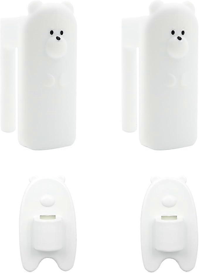 2-Piece Silicone Doorstop Set with Hooks
