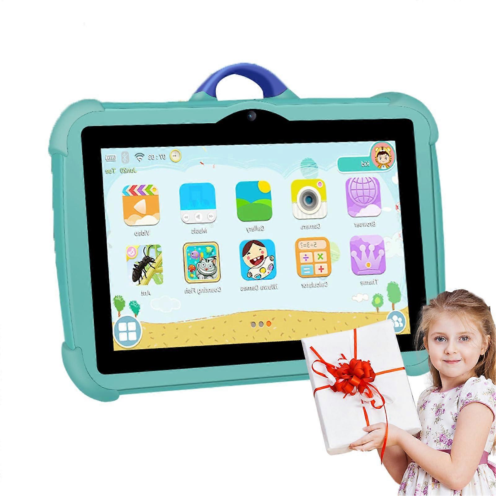 Android Tablet 7 Inch Gaming Tablet 4GB 64GB  Resolution Dual Camera Large Battery Blue