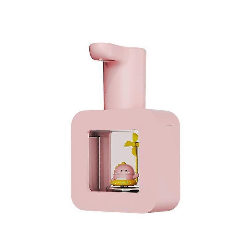 Automatic Soap Dispenser with Smart Touchless Sensor, Adjustable Foam, Waterproof Pink Dinosaur Design