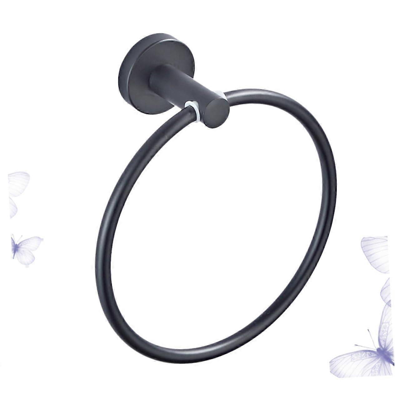 Modern Wall Mounted Towel Ring Round Bathroom Holder SpaceSaving Rack for Kitchen and Hotel