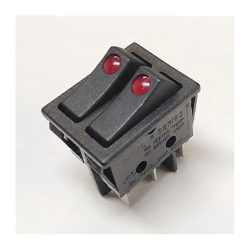 R210 6Pin Rocker Switch with Red Indicator, Dual Speed Control 16A 250V