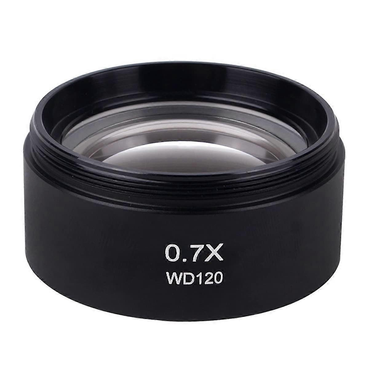 0.7X Stereo Microscope Barlow Lens 48mm Metal Trinocular Accessory Increases Working Distance