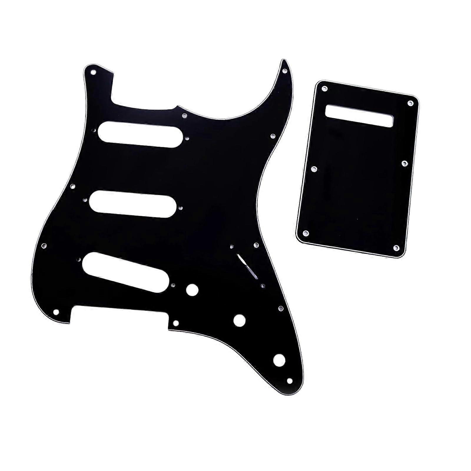 Electric Guitar Pickguard 11 Hole Replacement Set for Stratocaster, ScratchResistant PVC Single Layer Design