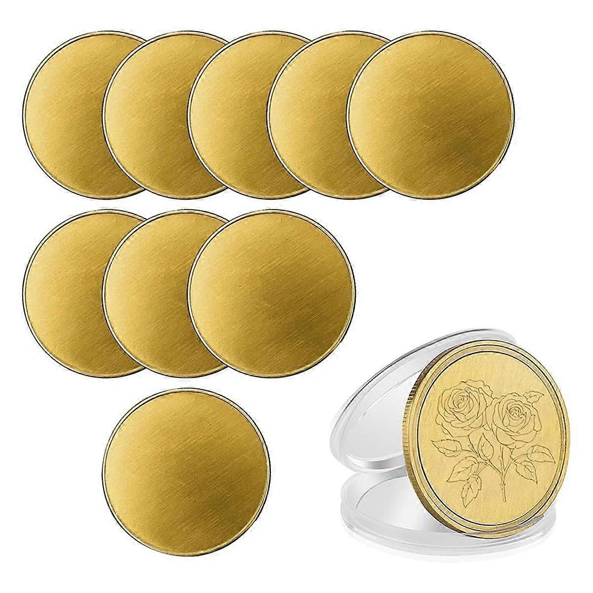 10 Pcs Brass Coins Blanks