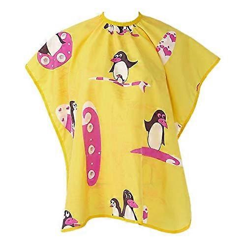 Kids Haircut Cape Waterproof Adjustable Neck Children Barber Cape Full Coverage Polyester