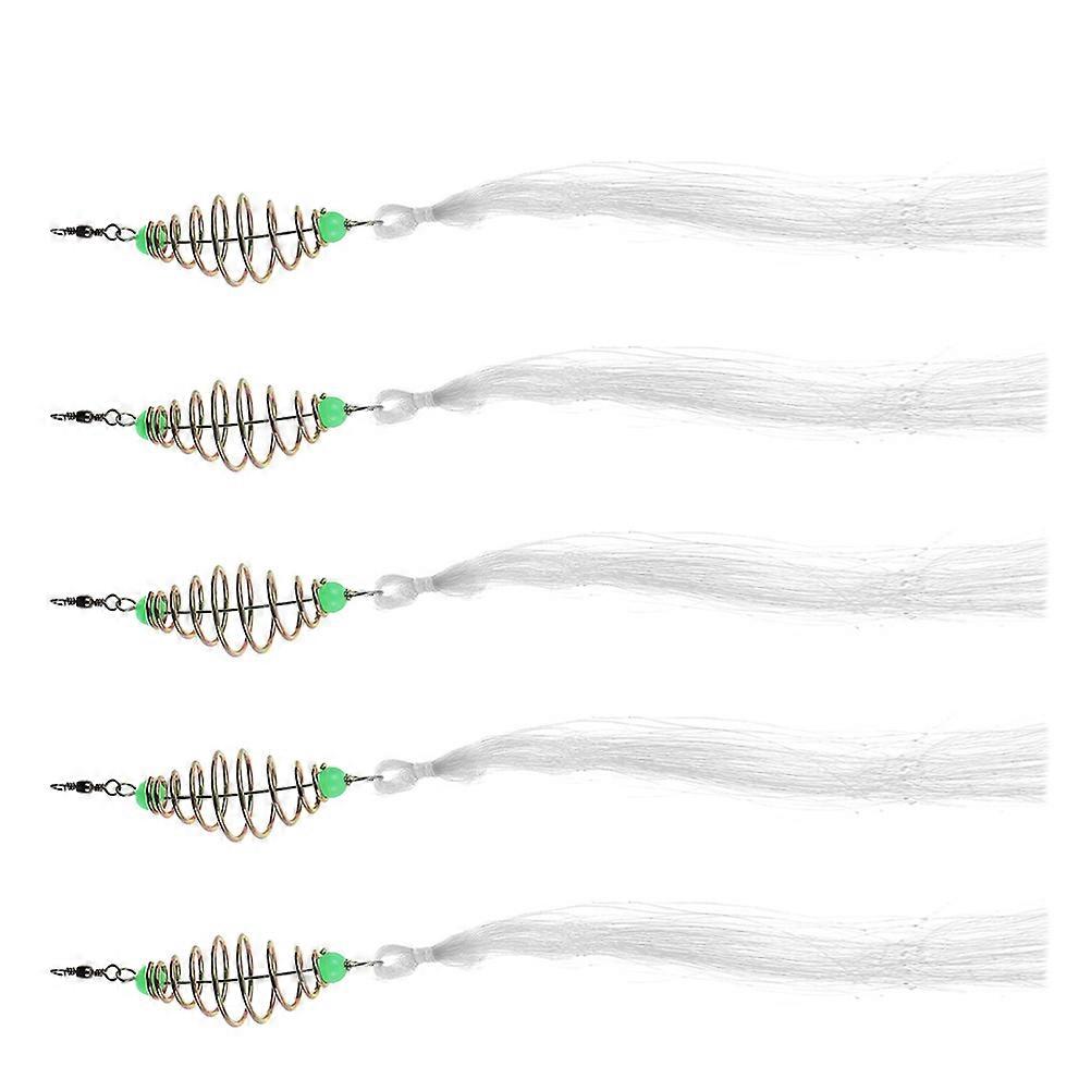 Mesh Fishing Cage Foldable Portable Trap Net for Fish Catching 5Pcs