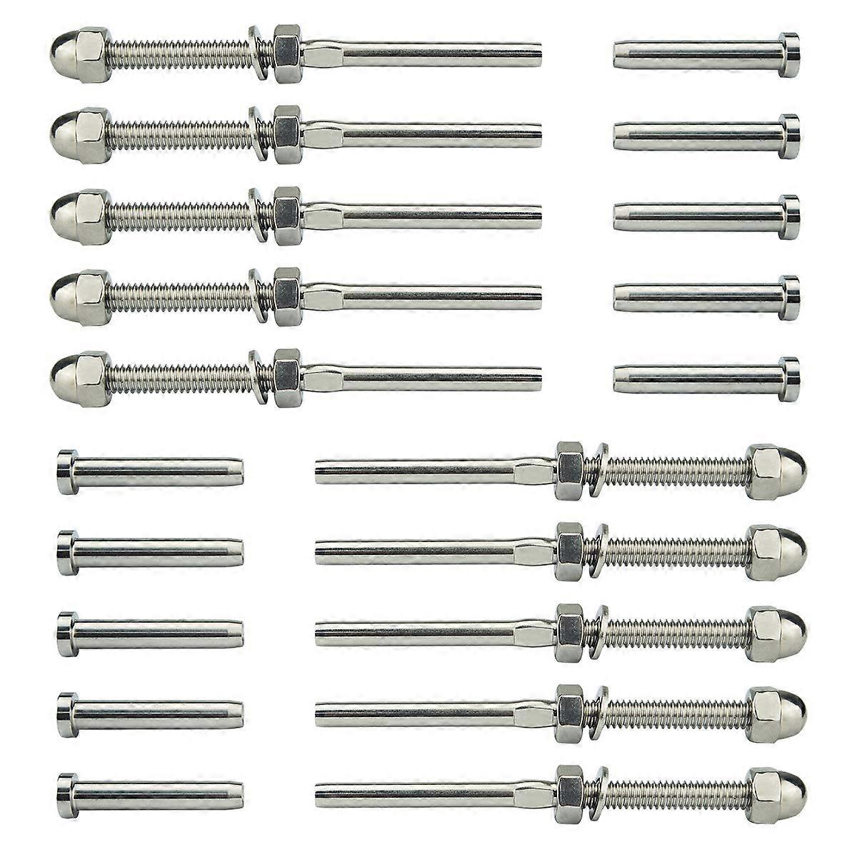 Threaded Bolt And Pedal Ball Cable Railing Kit End Fitting 0.32 Cm