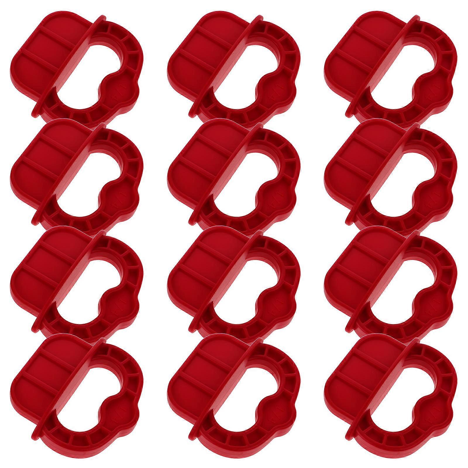 12pcs Decking Board Spacer Anéis de alinhamento Decking Ferramentas portáteis de deck 1/4 polegadas