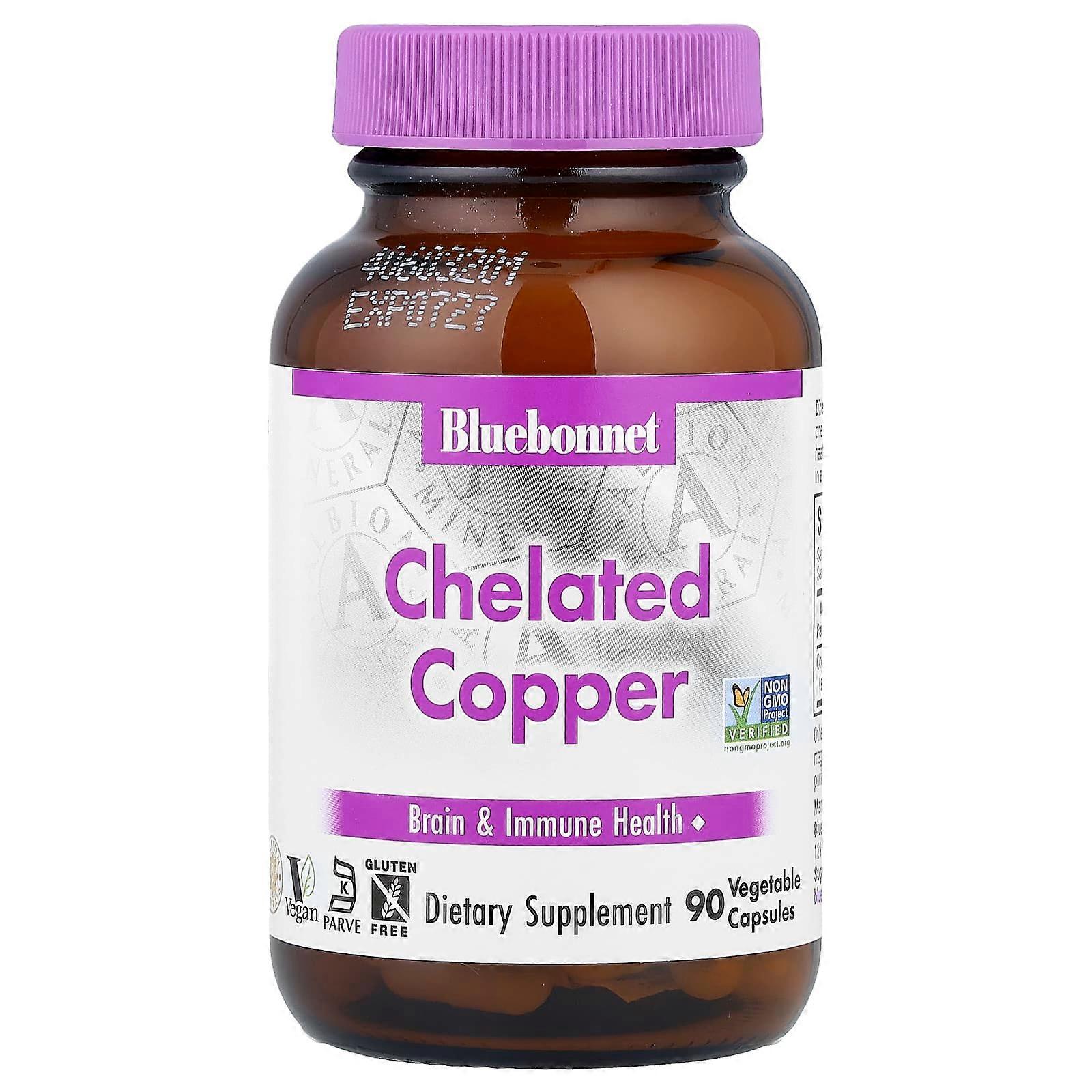 Bluebonnet Nutrition, Chelated Copper, 90 Vcaps