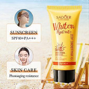 SADOER Water Sense Whitening Sunscreen Gel SPF40 PA+++ 50g, Anti-Photoaging, Refreshing Non-Sticky Texture, Suitable for All Skin Types