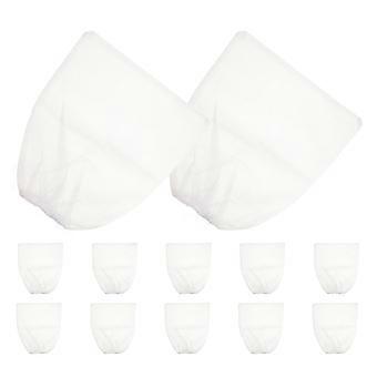 Manicure Dust Collector Nail Dust Collector Bags for Vacuum Cleaner 12Pcs White