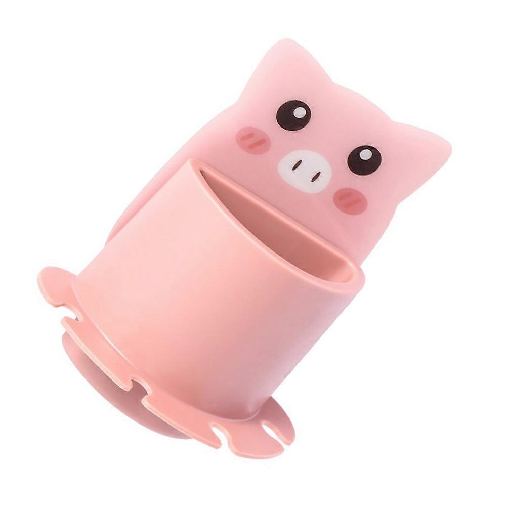 Pink Bathroom Storage Rack for Toothbrush and Toothpaste 1Pcs