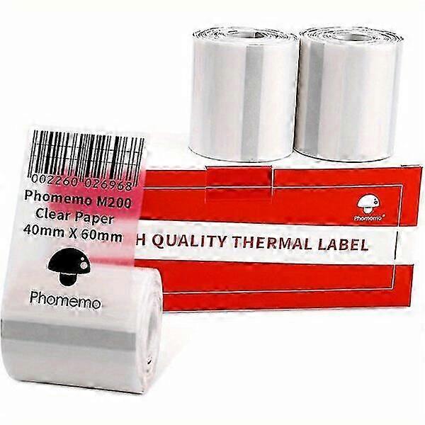 Transparent printable labels, 3 rolls, convenient for organizing information