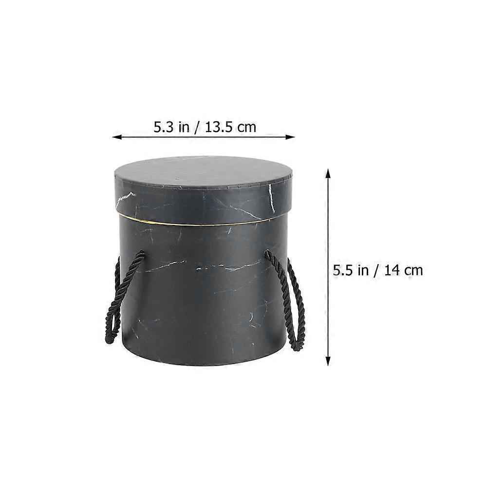 Creative Flower Buckets Black Flower Storage Boxes for Storage 2Pcs