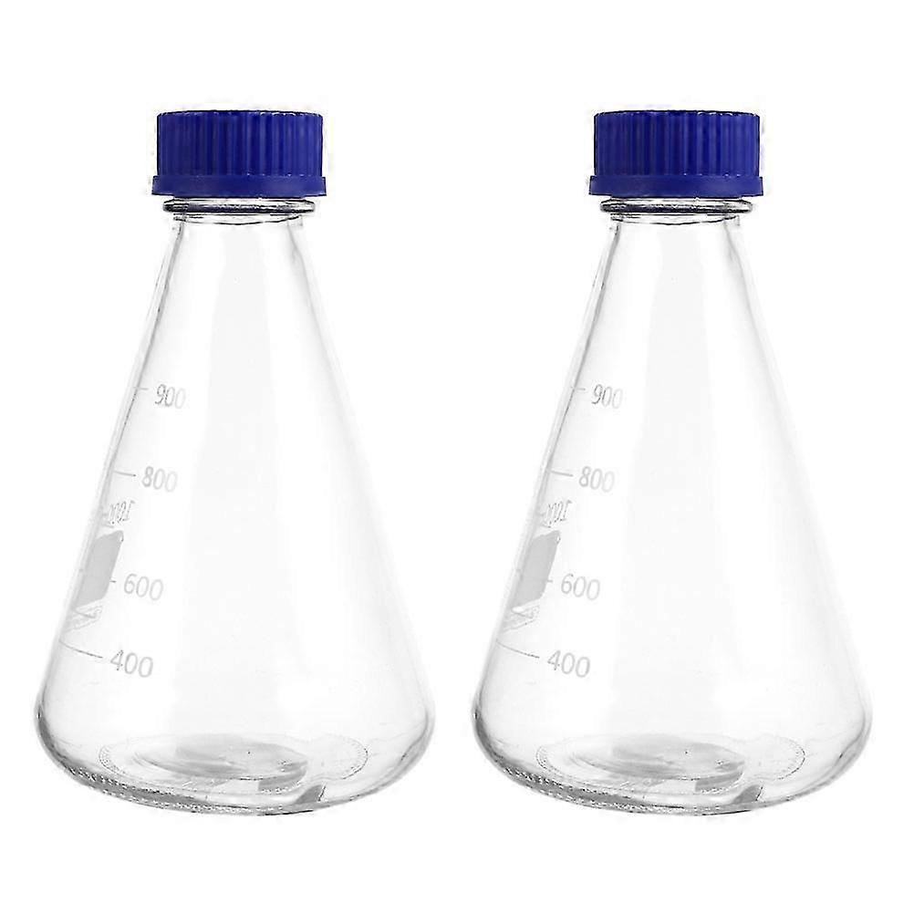 Laboratory Flasks, 2Pcs Graduated Flasks, Accurate Measurement, Tools for Students and Educators