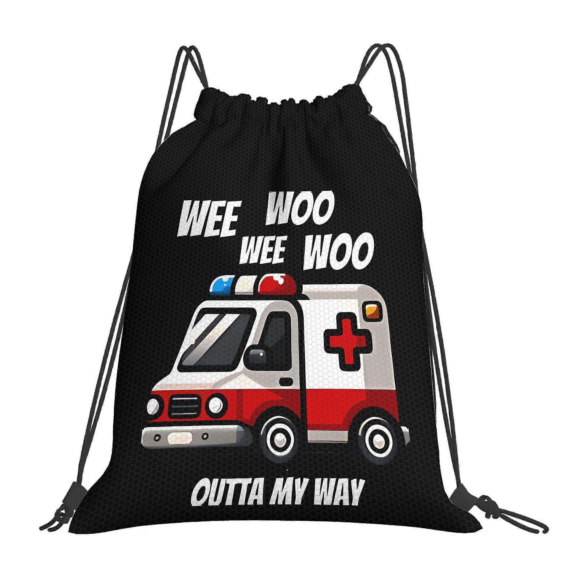 2D Flat Ambulance Wee Wee Pull-On Shoulder Bag-Dwazs