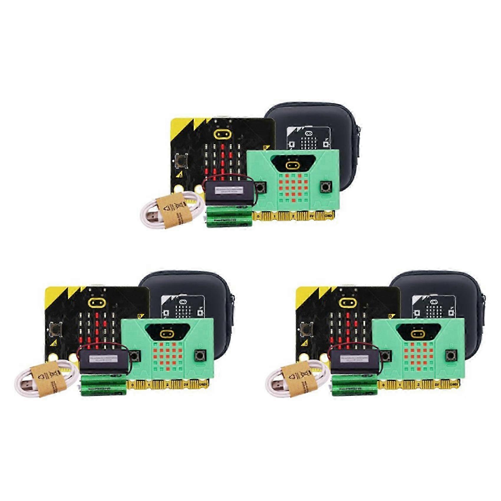 3X BBC Microbit V2 Development Board Educational Makecode Python Programming Programmable Learning Kit compatible with School
