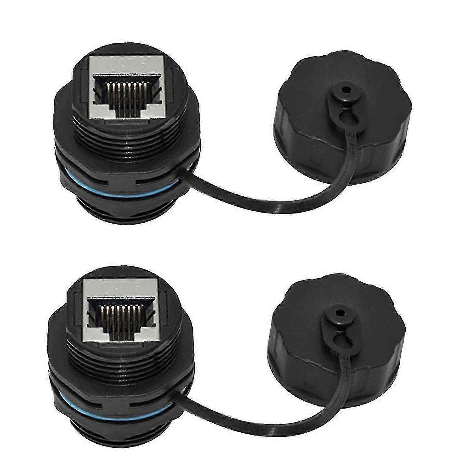 2PCS RJ45 Panel Mount Coupler compatible with CAT6/CAT5E/CAT5