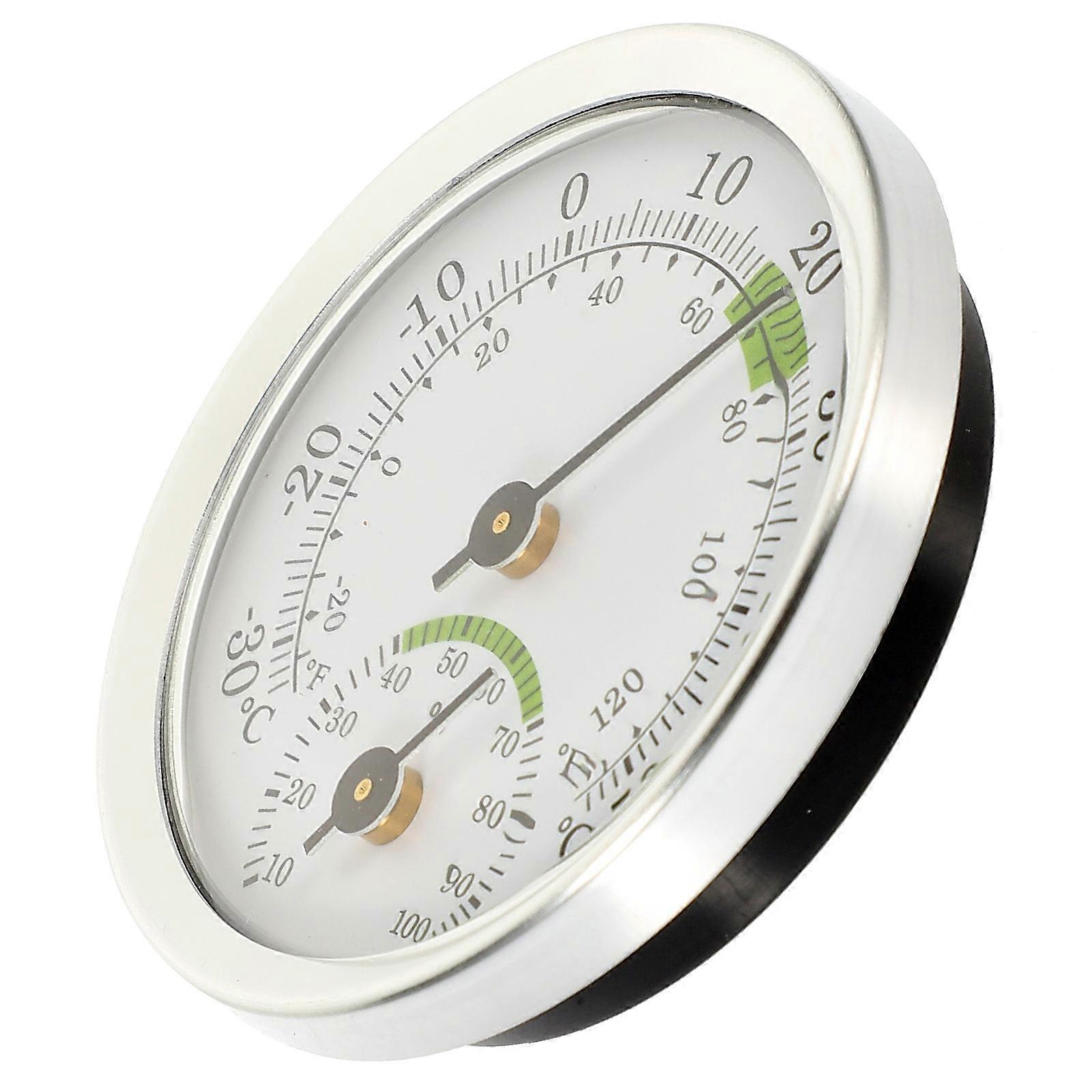 Micro Pointer Thermohygrometer Temperature Gauge Household Indoor Hygrometer Silver