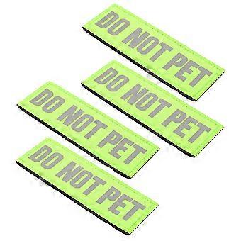 4Pcs Service Hund Patches Reflektierende Hundegeschirr Patches Service Hund Reflektierende Geschirr Patches