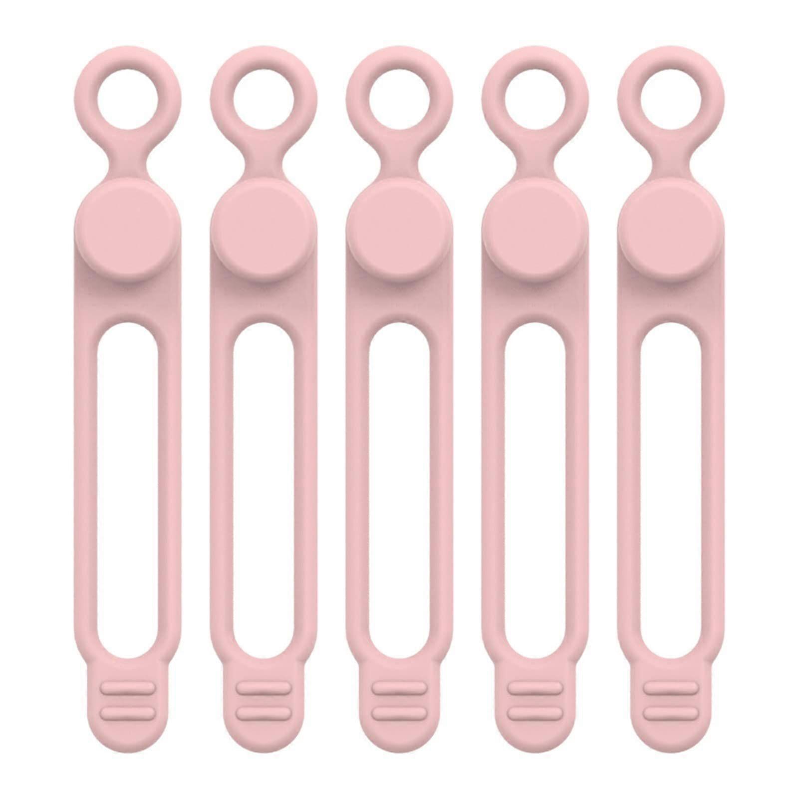 5 pc data cable storage Winder headphone cabin pink one size