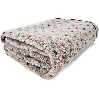 Double-Sided Velvet Fluffy Dog Blanket, Light Brown, 76x104cm, Soft Warm Washable for Cats & Small Medium Dogs