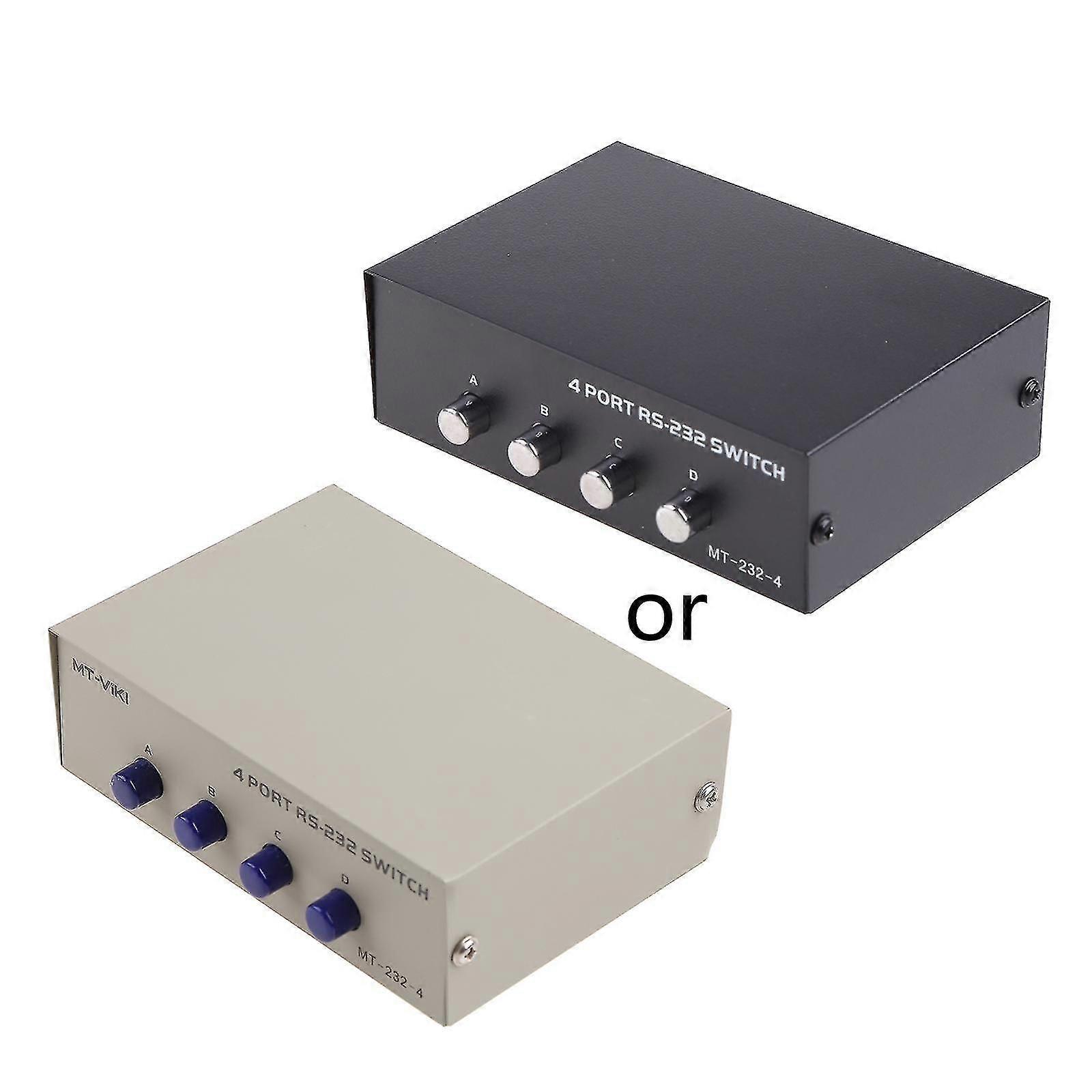 4 puertos Db 9 Pin Serial Network Sharing Rs232 Switch Ethernet Switcher Box