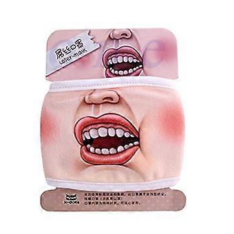 Funny Cotton Face Mask with Soft Lining, Reusable Warm Dustproof Design for Cycling and Daily Use