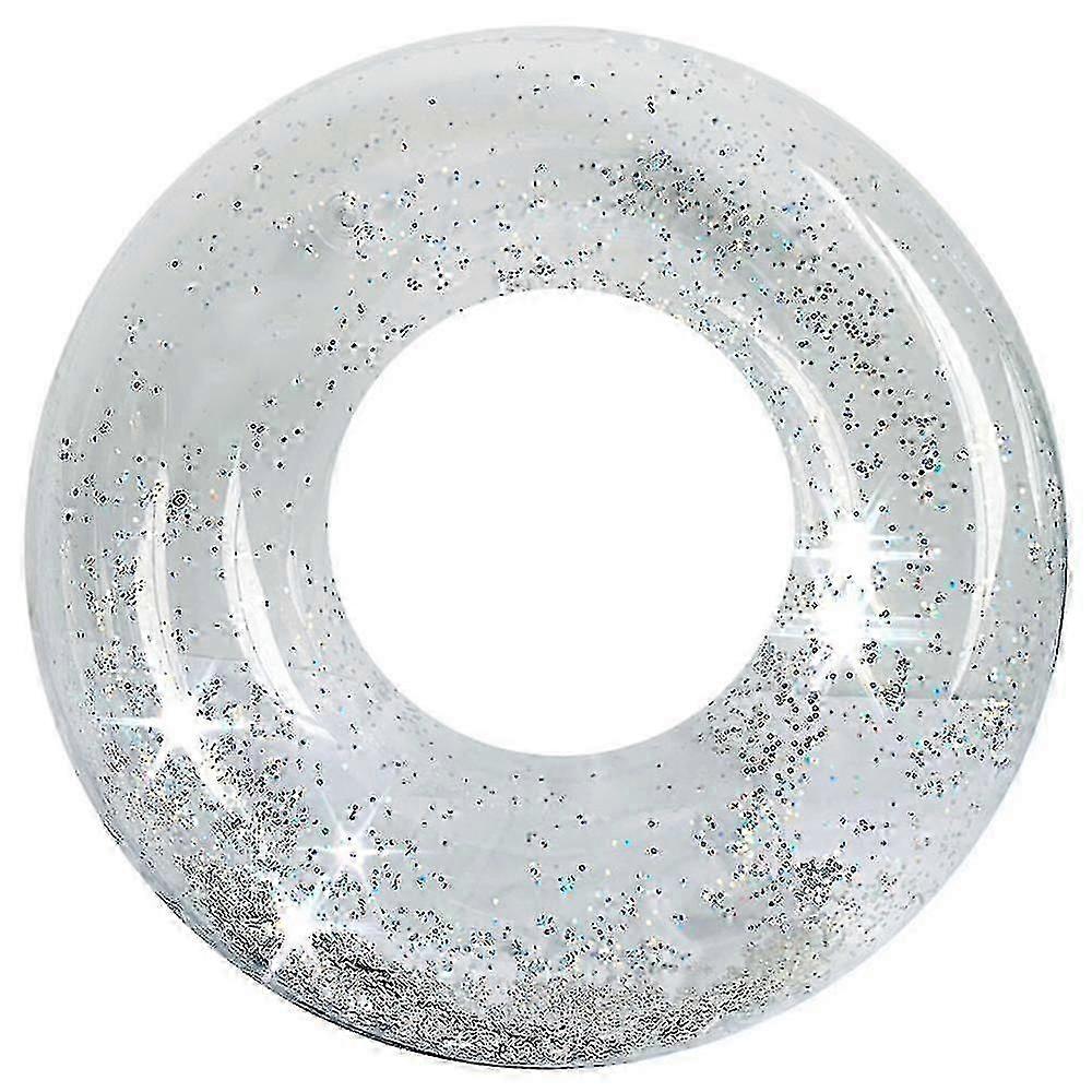 Swimming Ring Pool Float, Flamingo Shape Inflatable Pool Float With Glitter