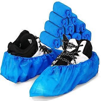 Tampas de sapato descartáveis não derrapantes-100 Pack, sapato e tampas de bota para tapete descartável interno