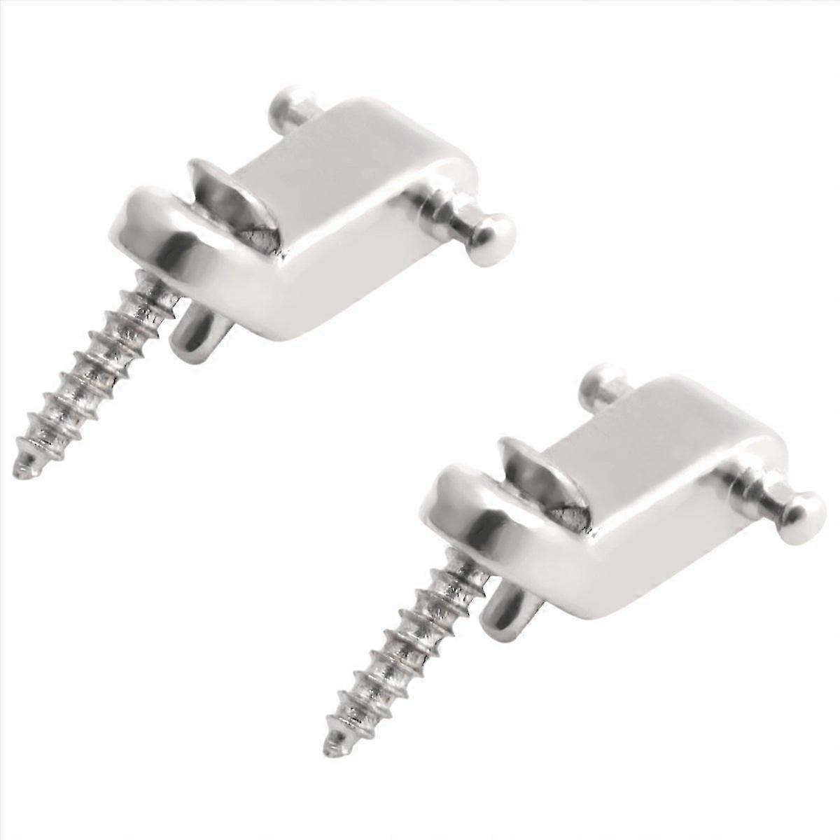 A Set 2 Pcs Electric Guitar Roller String Tree String Retainer - Silver