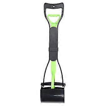 Pet Pooper Long Handle Jaw Poop Scoop Clean Pick Up Dog Cat Waste Picker Cleaning Tool(Green Black )