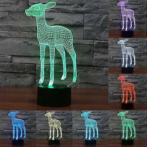 Deer Style 3d Touch Switch Control LED-ljus