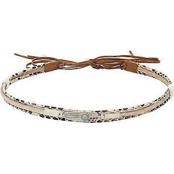 Turquoise Velvet Cowboy Hat Bands Ethnic Western Rural Hatbands Adjustable Beaded Panama Hats Rope Belts with Feather Alloy Resin Decor