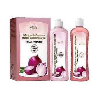 Onion shampoo set nourishes hair roots improves dry hair hair care set 1