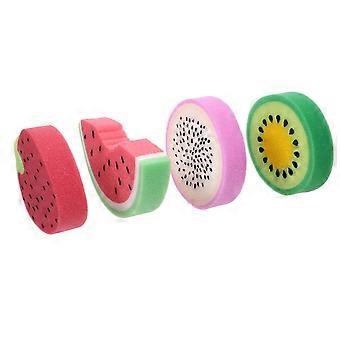 4pcs schöne fruchtförmige Badeschwämme Schrubber Badewerkzeuge für Kinder