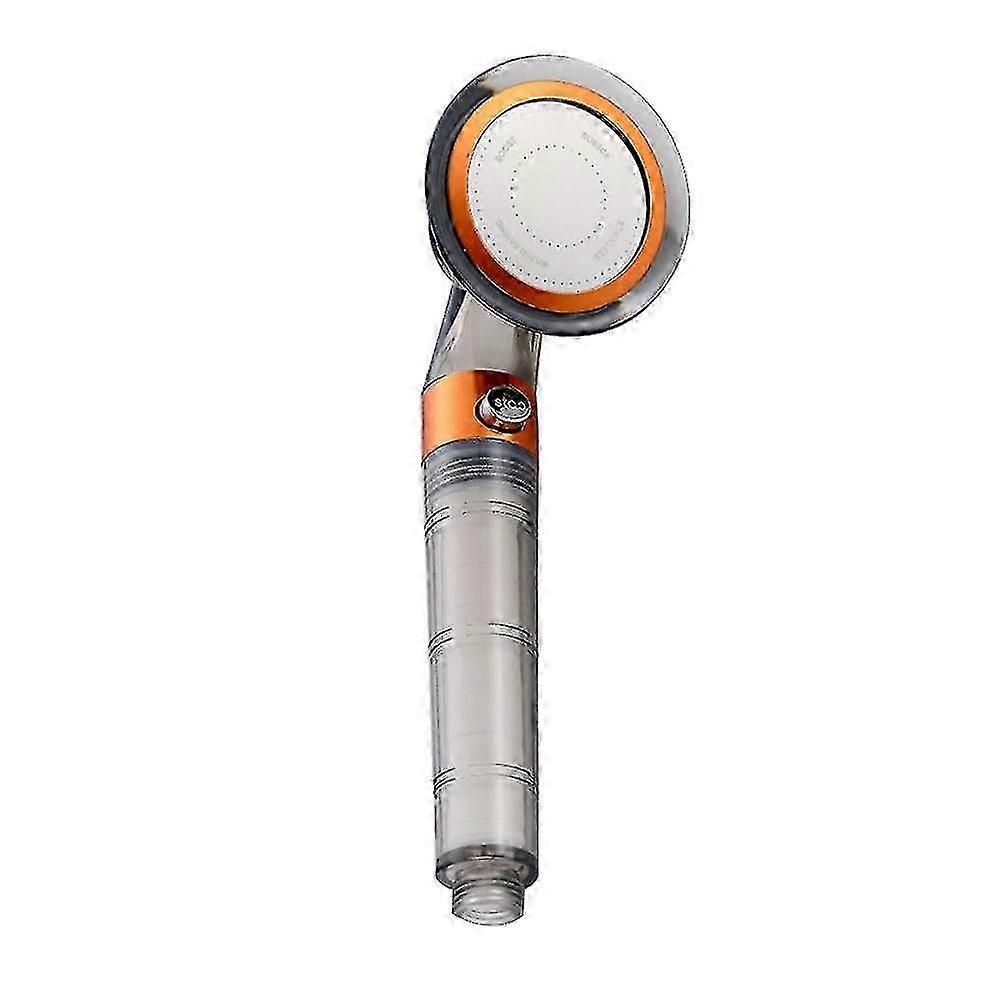 High Pressure Stop Button Switch Shower Head Rainfall Water Saving Replaceable Filter Nozzle compatible with Bat