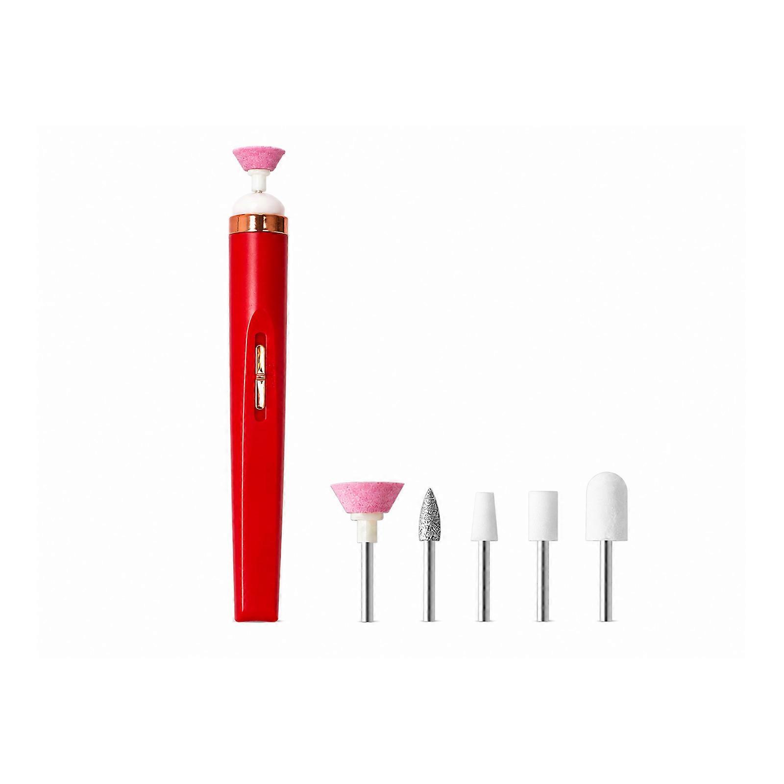 2pcs Electric Nail Drill, Red Boxed