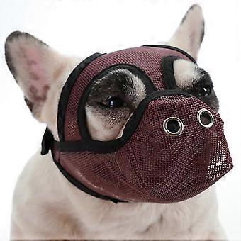 Short Snout Dog Muzzle Bulldog Muzzle, Stop Dog For Biting Barking Chewing, Adjustableshort Mouth Dog Anti-bite Anti-eating Mask Pet Supplies