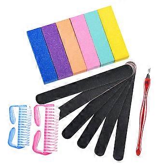 Double Sided Nail Buffers Square Nail Polish Strip for Polishing 2Sets Pack