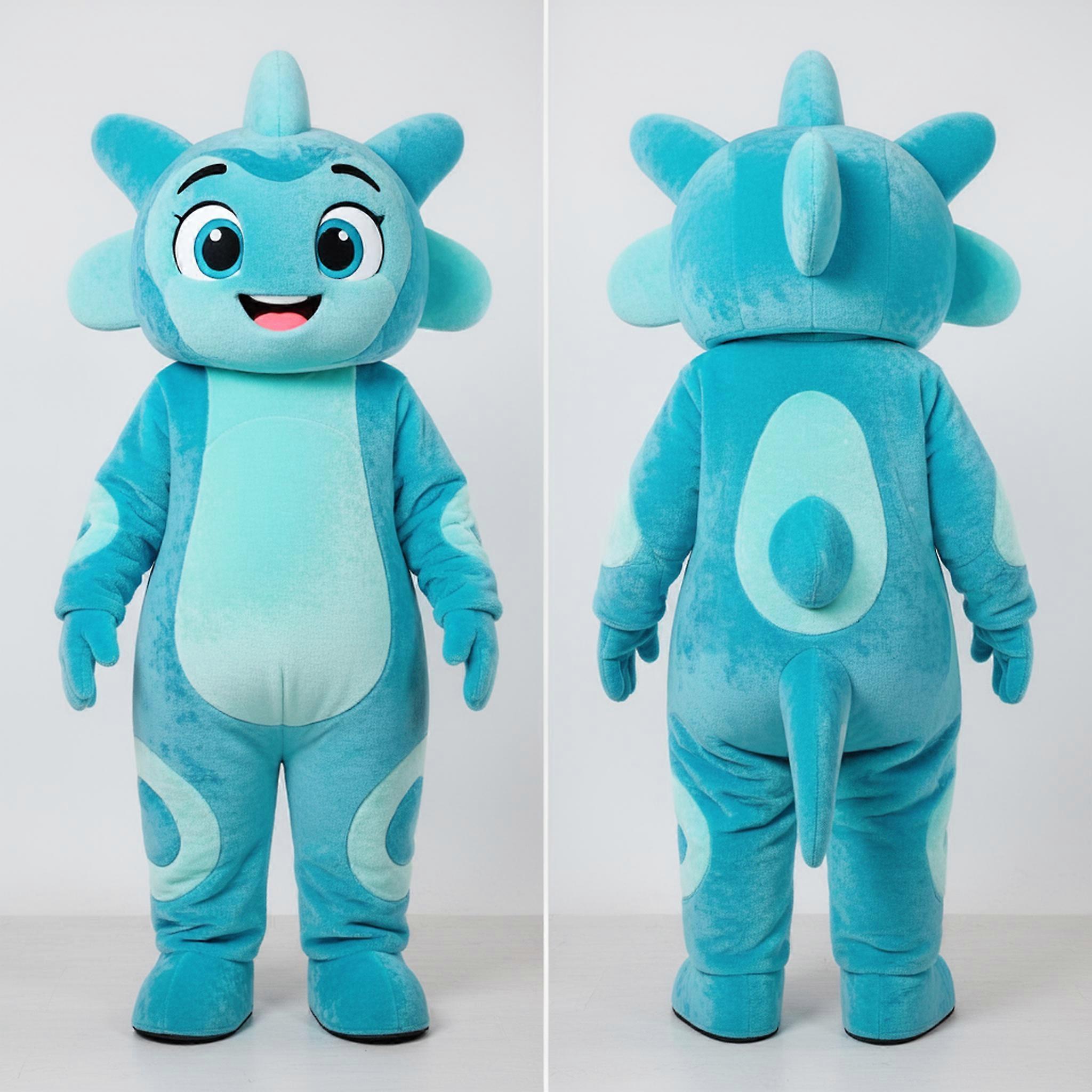 MASTICOT Cyan Cartoon Ray Mascot