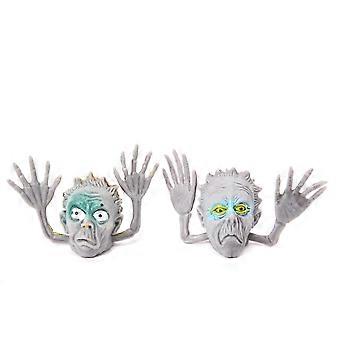 Finger Puppets Set Halloween Witch Puppets for Kids Playing 6Pcs Grey Zombie Props