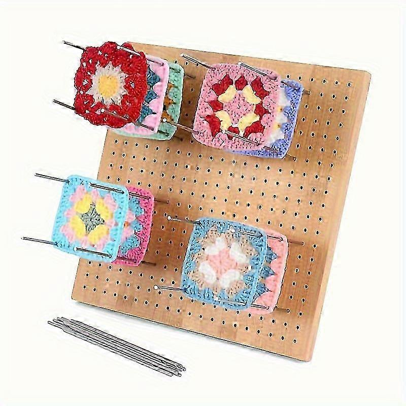 Bamboo Crochet Grid Block Board