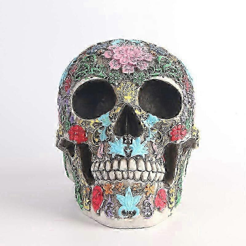 Carved Resin Human Skull Model