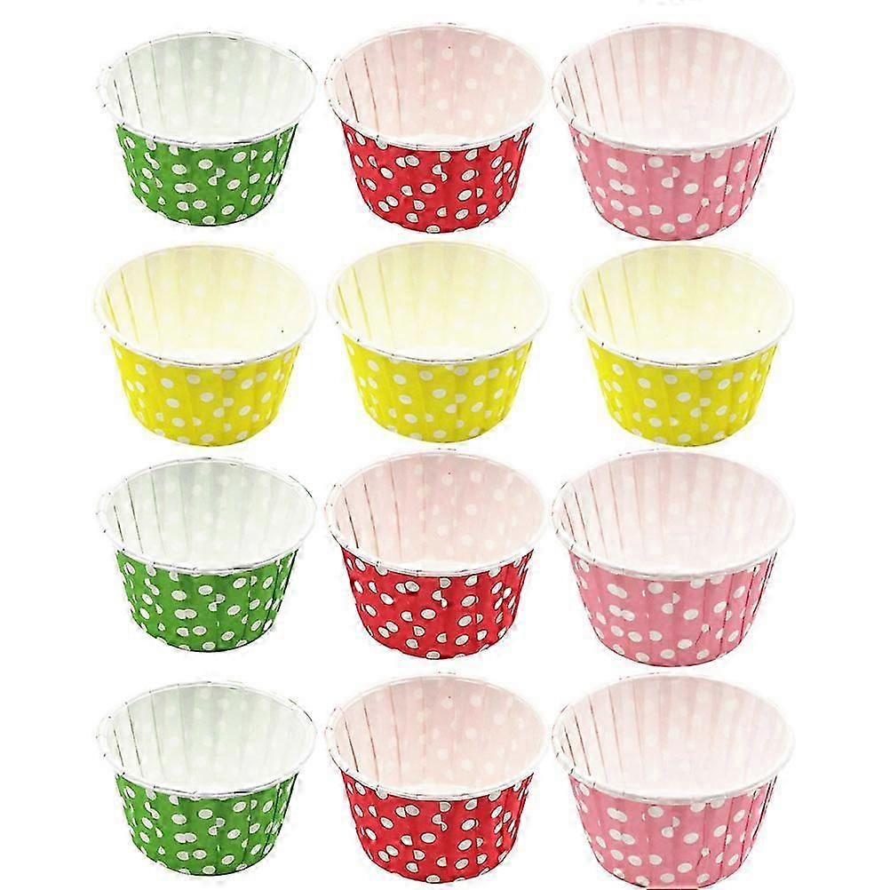 Assorted Color Baking Paper Cake Cups for Dessert Use 100Pcs