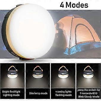 Led Camping Lantern, uppladdningsbart bärbart tältljus, 300lm, 3 ljuslägen, 1800mah Power Bank, med magnetbas, elektrisk lykta ficklampa