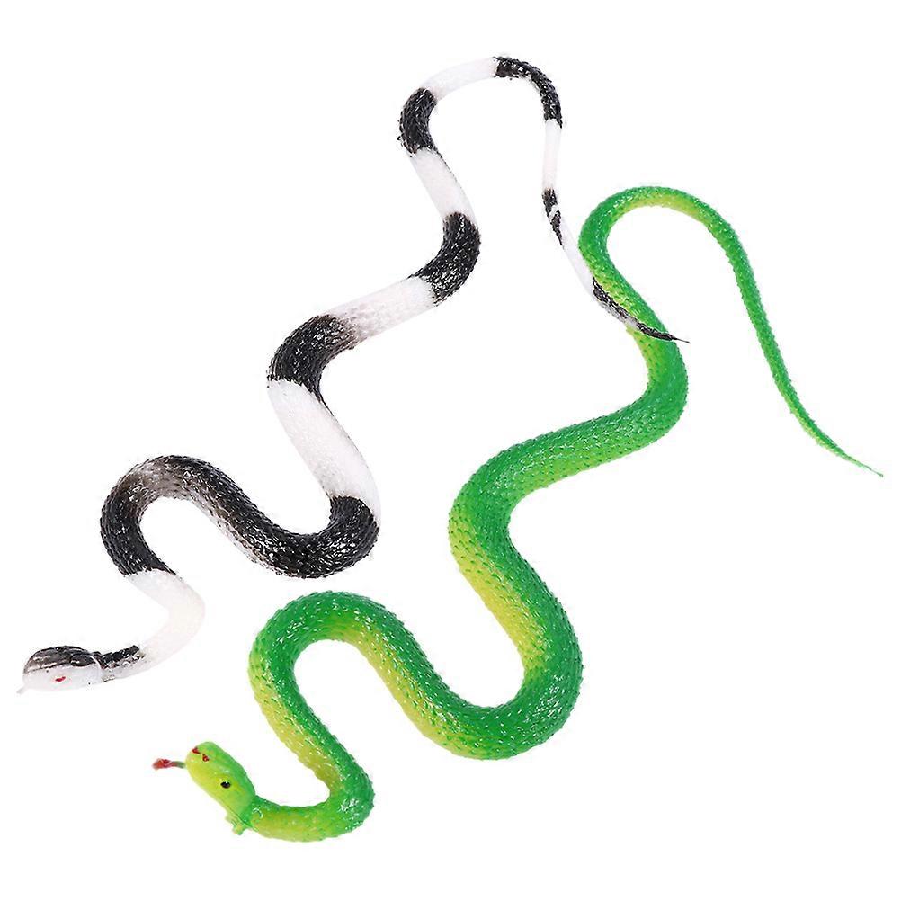 Simulation Animal Figure for Playing 2Pcs Realistic Snake Model Set