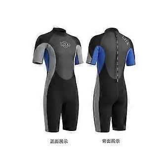 Heren 2 mm neopreen shorty wetsuit voor snorkelen, surfen en zwemmen. Biedt warmte en UV-bescherming.